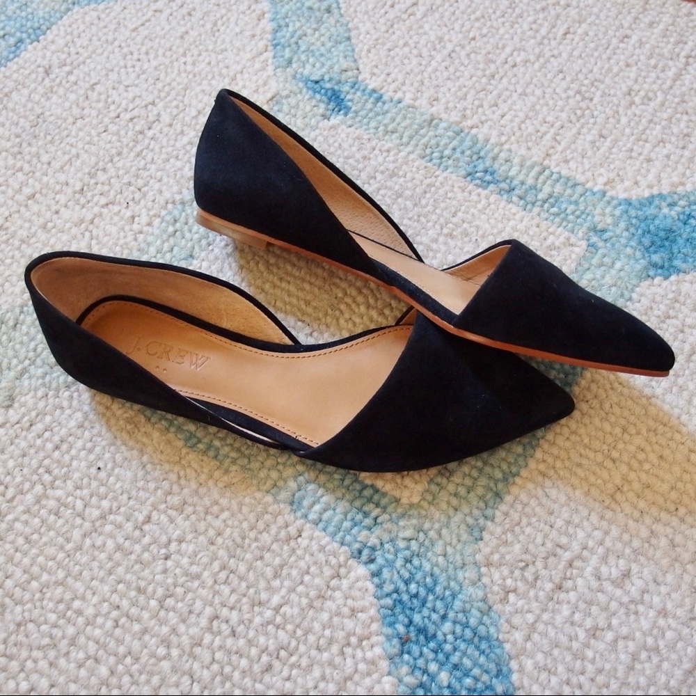 J.Crew Factory Zoe D’Orsay Suede Flats